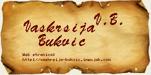 Vaskrsija Bukvić vizit kartica